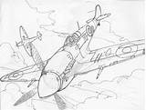 Spitfire Coloring Sketch sketch template