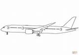 Boeing 787 Coloring Dreamliner Pages 777 Colouring Printable Jet Sketch Template sketch template