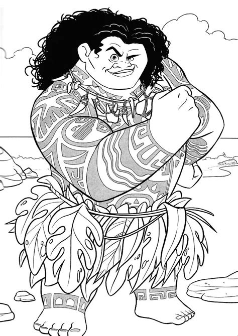 moana coloring pages getcoloringpagescom