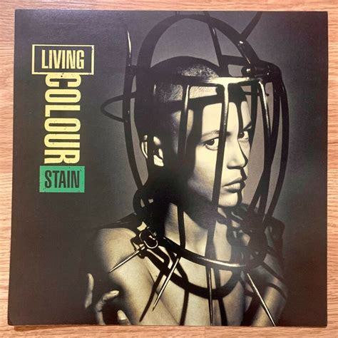 vintage living colour stain  promotional lp cover poster flat