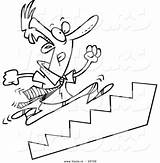 Stairs Coloring Pages Running Color Clipart Getcolorings sketch template