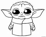 Yoda Coloring Wars Star Baby Pages Printable Print Book sketch template