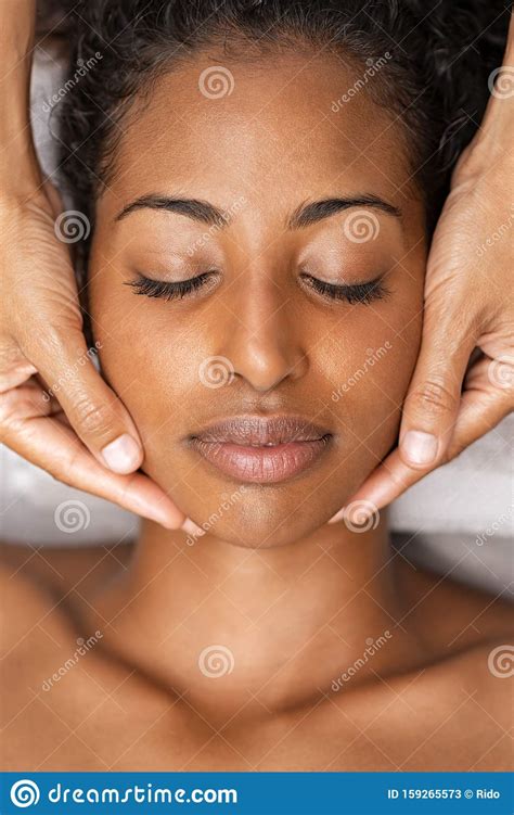 massage face at spa stock image image of massaging 159265573
