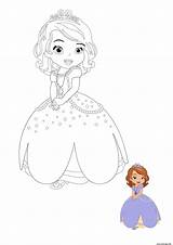 Sofia Princesse Coloring Gratuit Coloring1 sketch template