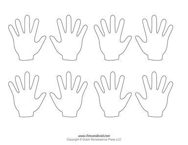 blank hand template printables handprint templates hand outline