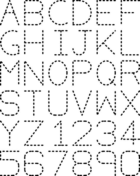 alphabet numbers tracing clip art  clkercom vector clip art