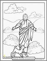 Shepherd Good Coloring Jesus Unique Pages Divyajanani sketch template
