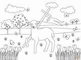 Coloring Easter Cross Pages Lambs Jesuss Printable Supercoloring Drawing sketch template