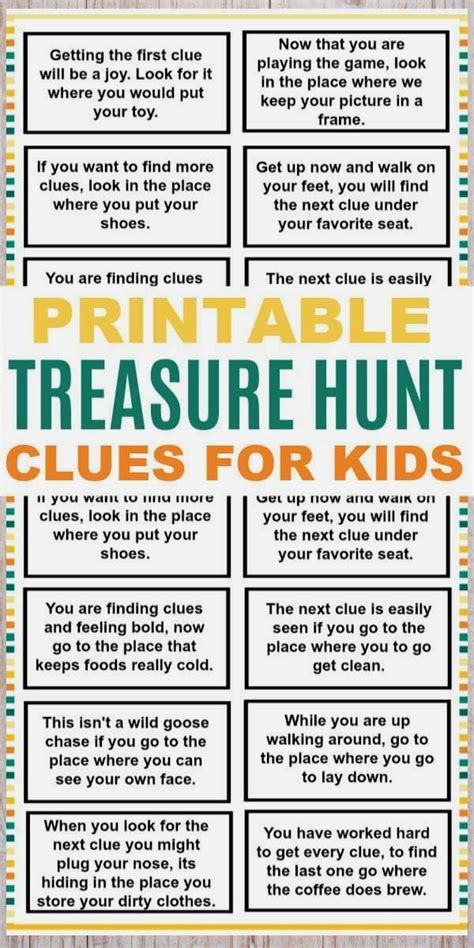 easy projects enjoyable     kids treasure hunt
