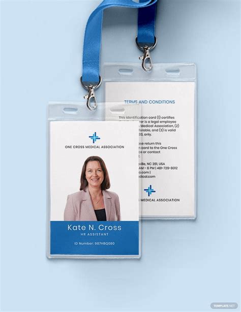 medical clinic id cards template illustrator indesign word psd