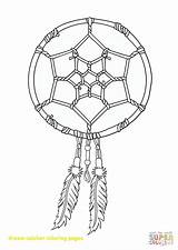 Catcher Dream Owl Dreamcatcher Drawing Coloring Native American Pages Getdrawings sketch template