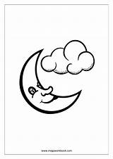 Coloring Miscellaneous Moon Clouds Sheet Megaworkbook Sheets sketch template