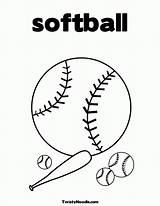 Softball Coloringhome sketch template