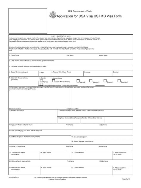 form for usa form visa fill online printable fillable blank