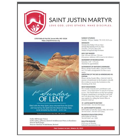 sjm weekly bulletin st justin martyr catholic church