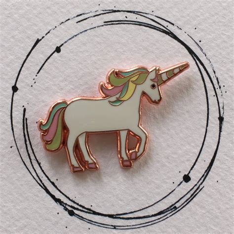Unicorn Enamel Pin Badge By Chameleon And Co