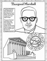History Coloring Month Printable Pages Sheets Thurgood Marshall sketch template