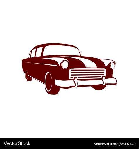 classic car logo template royalty  vector image