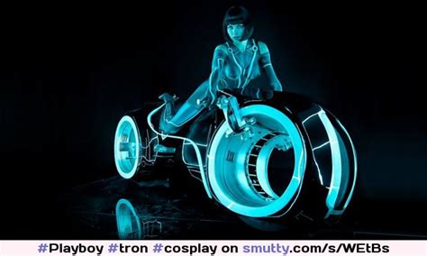 tron cosplay nude erotic naked sexy neon electric moto bike