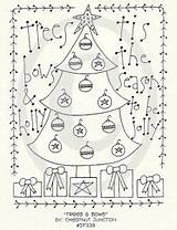 Patterns Primitive Stitchery Embroidery Christmas Epattern Doll Chestnutjunction Bows Trees Hungarian Chestnut Junction Learn Choose Board Patchwork Instructions Epatterns sketch template