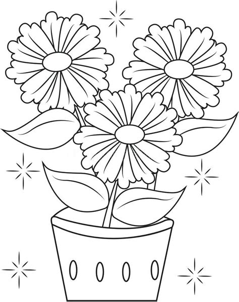 flower pot  drawing  paintingvalleycom explore collection