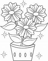 Pot Flower Coloring Pages Drawing Line Flowers Plant Template Color Pots Drawings Clipart Printable Clip Getdrawings Roses Paintingvalley Size Sketch sketch template