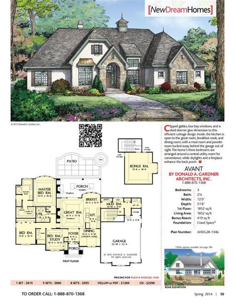 home plans  donald  gardner  home plans architectural house plans small dream homes