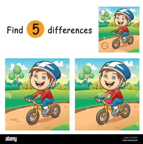 vector illustration  game  children find differences boy