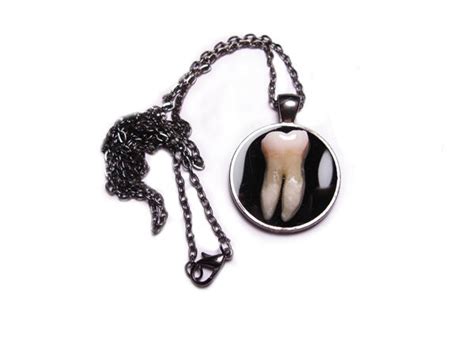 real tooth necklace human teeth pendants  bonejewelry  etsy