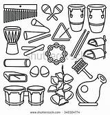 Coloring Instrument Pages Percussion Instruments Printable Getcolorings Color sketch template