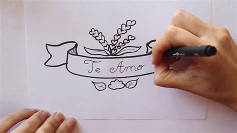 como dibujar letrero  te amo  dibuja conmigo dibujos de amor youtube