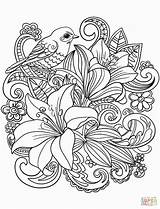 Coloring Pages Flower Flowers Hard Sheets Teens Mandala Printable Beautiful sketch template