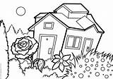 Houses Coloring Pages Print Color sketch template
