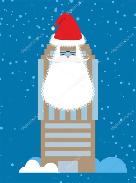 building  santa claus skyscraper  beard  mustache chr stock