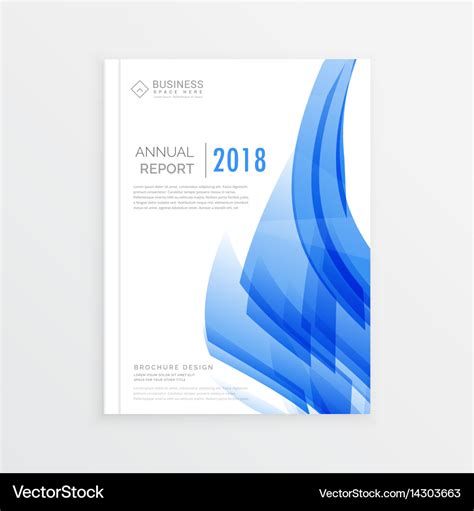 business annual report cover page template   vector image