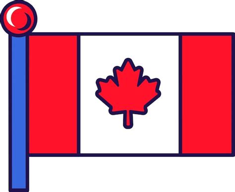 premium vector canada country nation flag  flagstaff vector