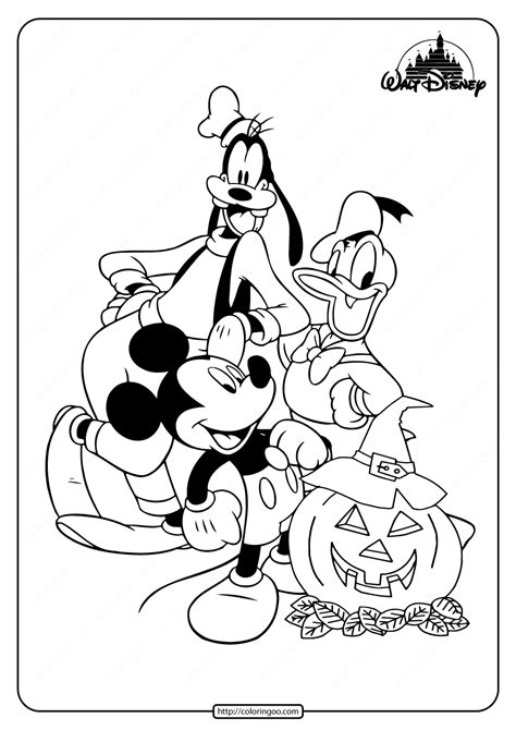 halloween disney coloring page