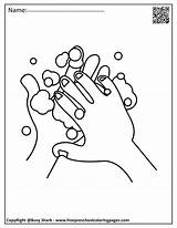 Washing Germs Habits Germ Preescolar Lavado Hojas sketch template