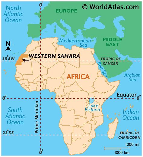 mapas de sahara occidental atlas del mundo