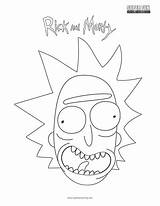 Rick Coloring Morty Trippy Blowing sketch template