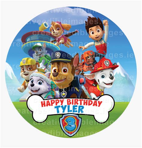 paw patrol  birthday logo