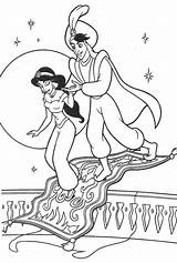 Aladdin Aladin Jasmin Mewarnai Tapis Ausmalbild Volant Coloringbay Personnages Coloringme sketch template