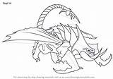 Dragon Train Draw Grimmel Drawing Step Tutorials Drawingtutorials101 sketch template