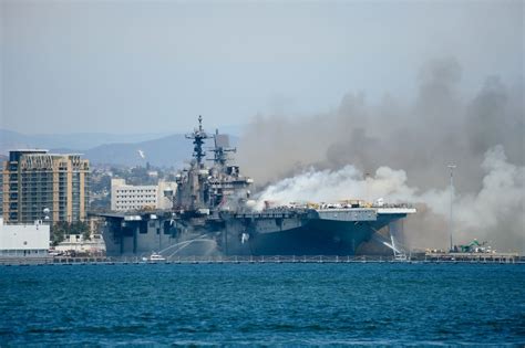 videopics  navy ship   fire   hours  injured