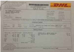 dhl global express shipment delivery air waybill   brendinghat