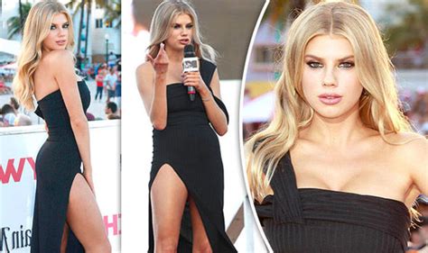 charlotte mckinney nearly flashes everything in bum skimming split gown at baywatch launch