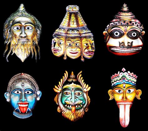 Deity Masks Of India Photographic Print