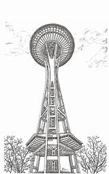 Needle Space Seattle Coloring Sketch Template sketch template