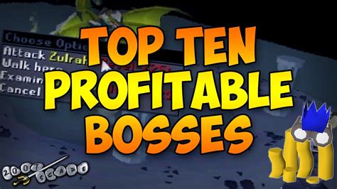 osrs top ten  profitable bosses youtube