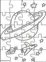 Jigsaw Coloring Puzzle Printable Pages Puzzles Cut Kids Space Crafts Getcolorings Print Visit sketch template